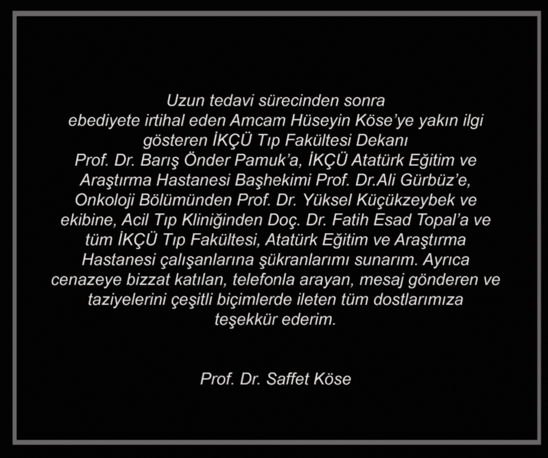 VEFAT VE BAŞSAĞLIĞI..! 