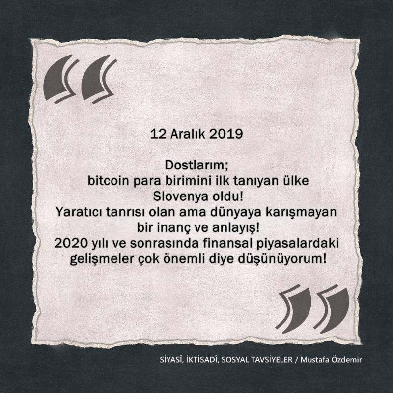 SİYASî, İKTİSADî VE SOSYAL TAVSİYELER...