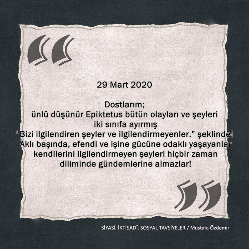 SİYASî, İKTİSADî VE SOSYAL TAVSİYELER...