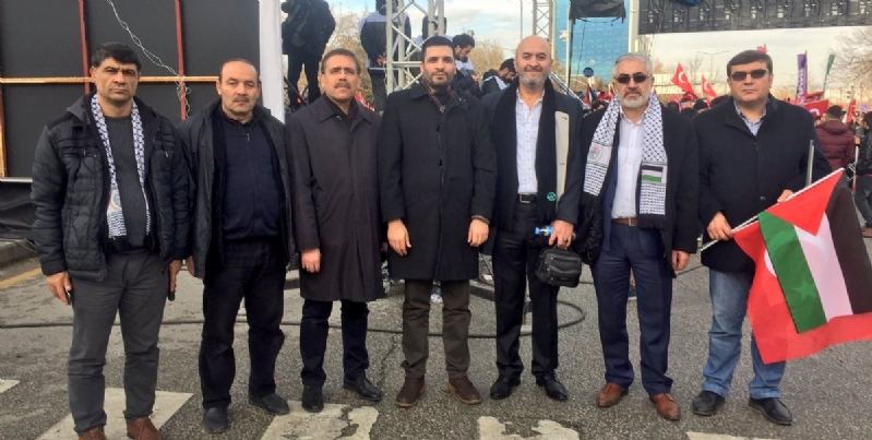 BŞK´MIZ MUSTAFA ÖZDEMİR ´KUDÜS´E ÖZGÜRLÜK İNSANLIĞA BARIŞ´MİTİNGİNE KATILDI 