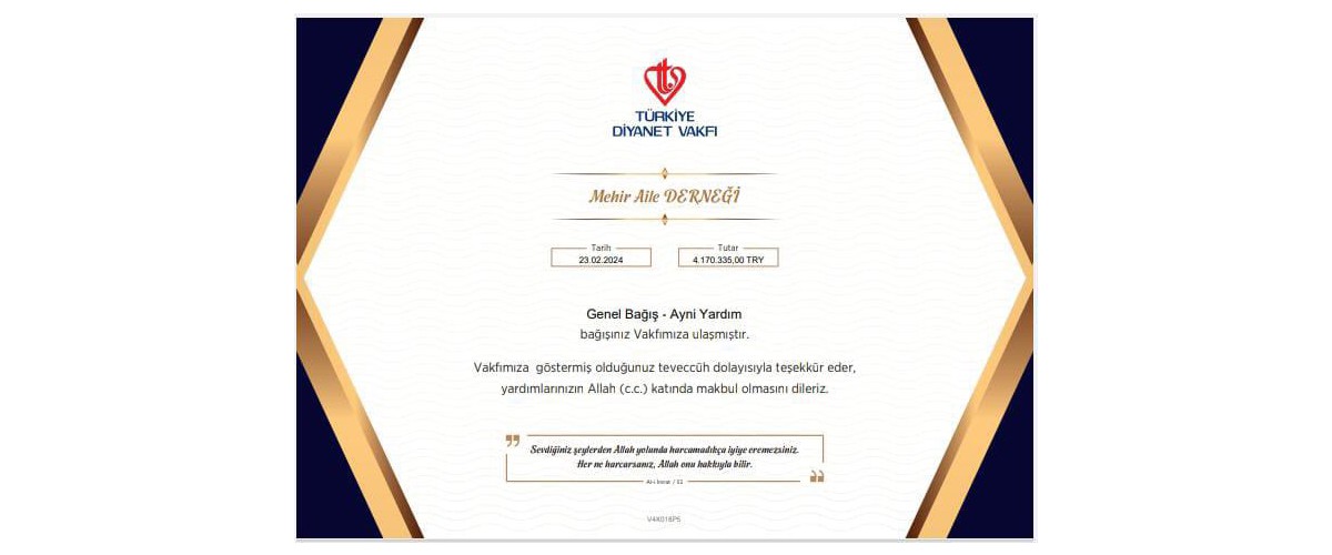 DEĞERLİ BAĞIŞÇILARIMIZ, DESTEKLERİNİZ İÇİN TEŞEKKÜRLER...