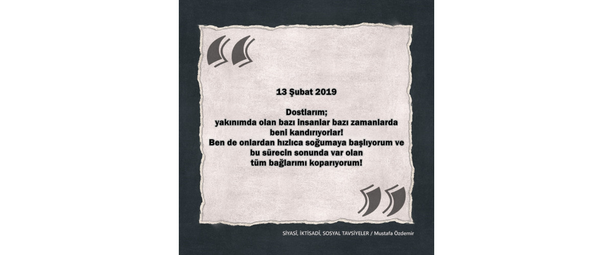 SİYASî, İKTİSADî VE SOSYAL TAVSİYELER...