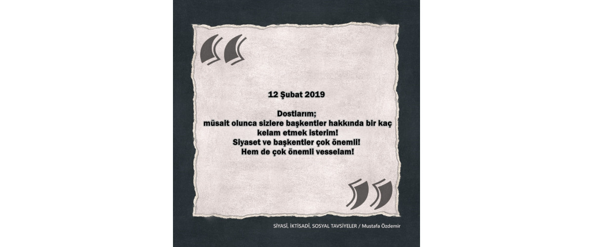 SİYASî, İKTİSADî VE SOSYAL TAVSİYELER...