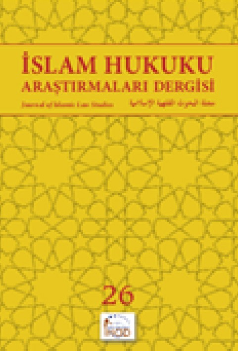 İSLAM HUKUKU ARAŞTIRMALARI DERGİSİ - 26. SAYI