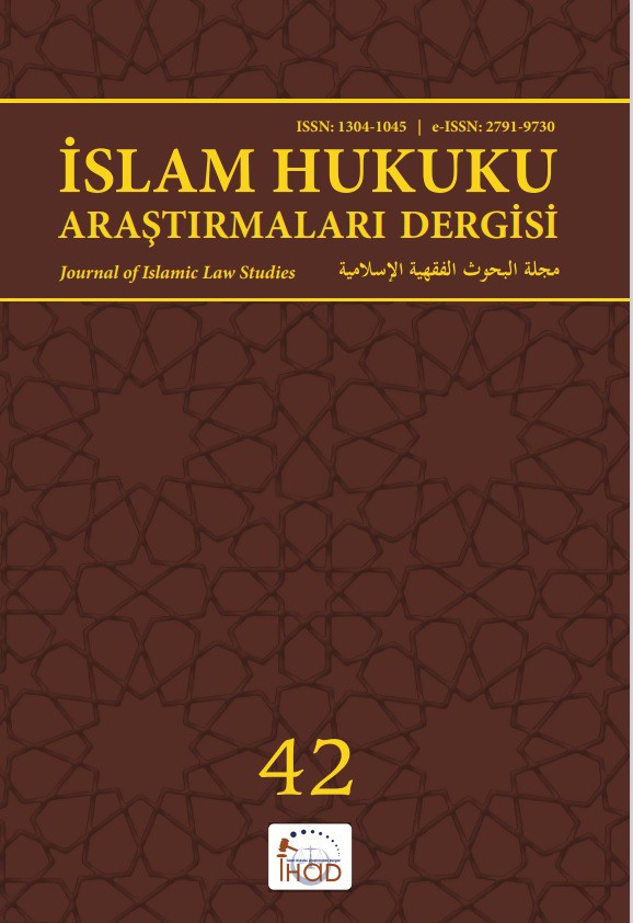 İSLAM HUKUKU ARAŞTIRMALARI DERGİSİ - 42. SAYI