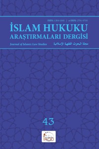 İSLAM HUKUKU ARAŞTIRMALARI DERGİSİ - 43. SAYI